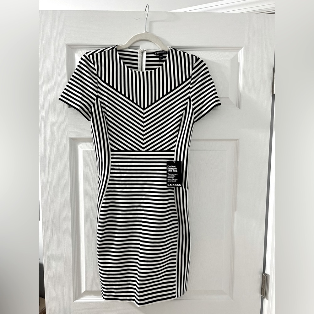 Black and White, Mini Dress, New